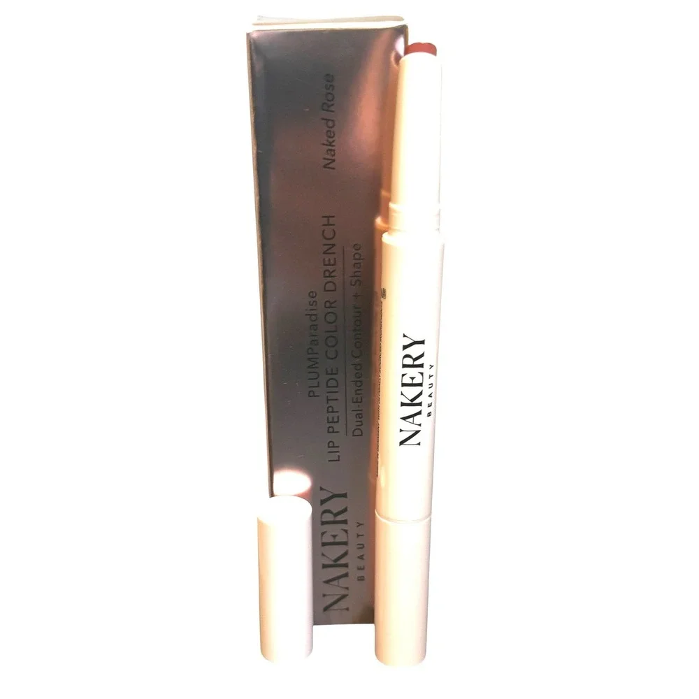 Nakery Beauty PLUMParadise Lip Peptide --Drench Naked Rose Dual-Ended Contour
